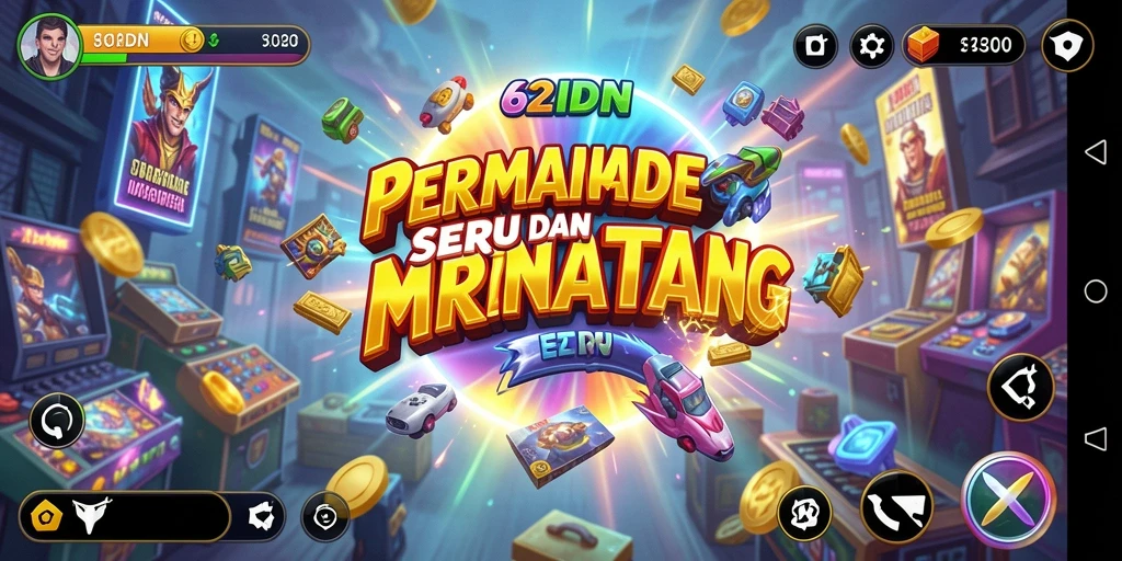 Screenshot menunjukkan aksi seru dalam permainan Arcade 62IDN.