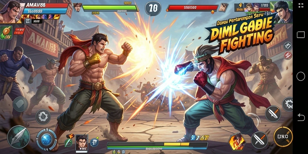 Tangkapan layar gameplay AMAVI88 yang menunjukkan aksi pertarungan mendebarkan.