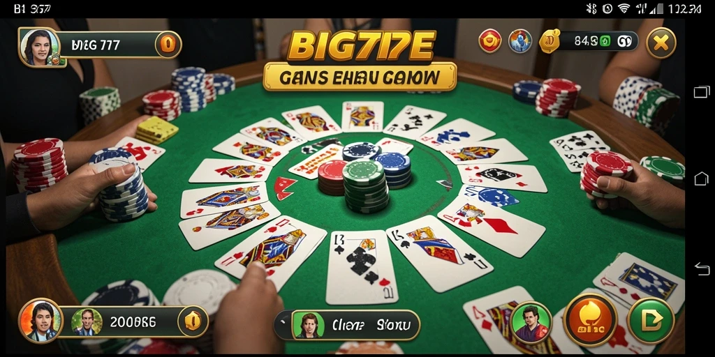 Tampilan screenshot utama BIG77 menunjukkan gameplay Gaple yang seru dan interaktif.