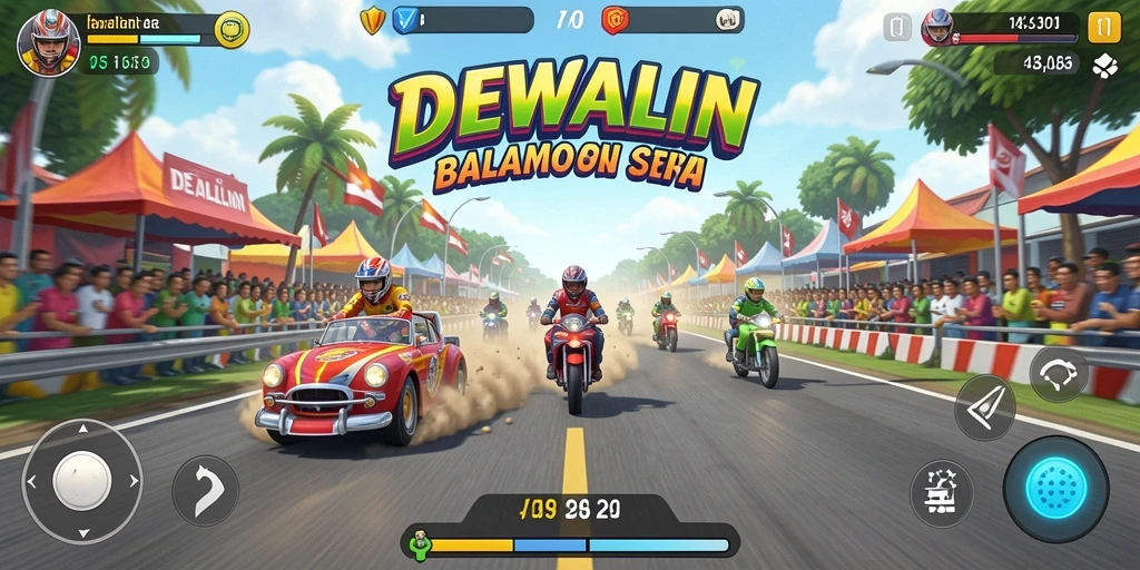 Tampilan seru balapan DEWALIN yang menegangkan.