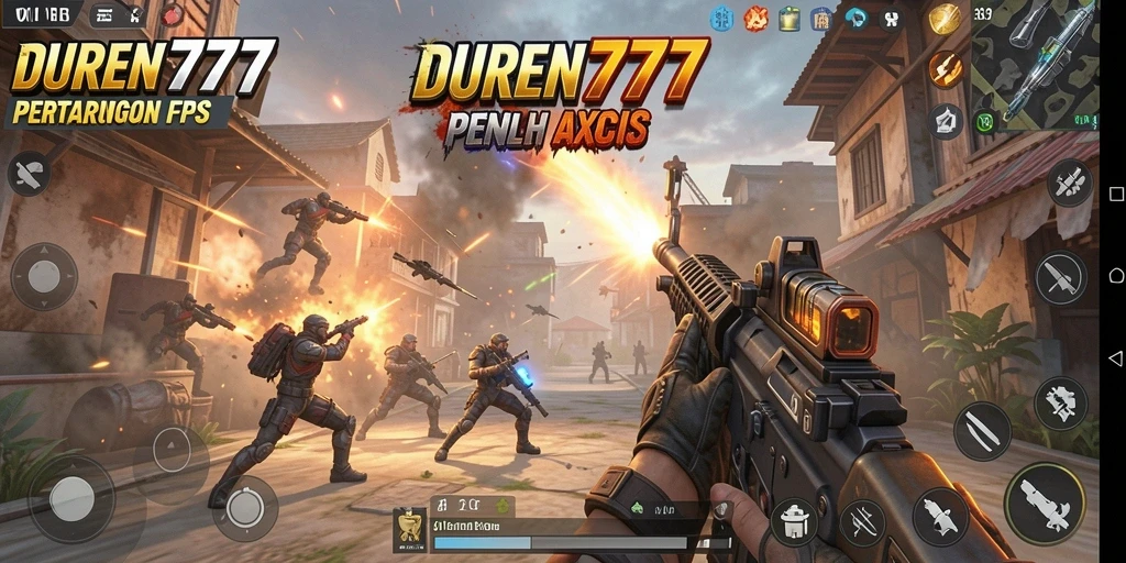 Gameplay mendebarkan dalam DUREN777 dengan pertarungan intens.