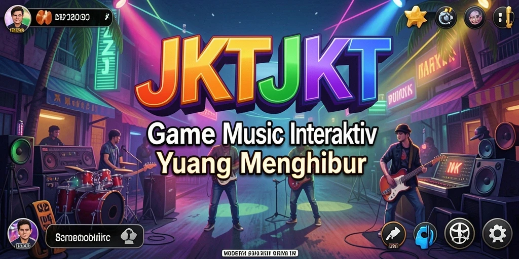 Tampilan gameplay JKTJKT yang menarik dengan interaksi musik yang menyenangkan.