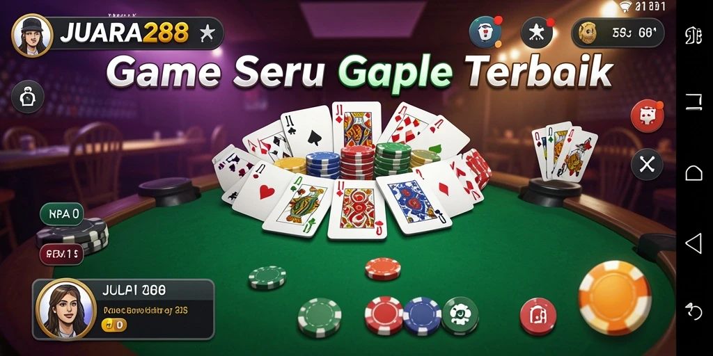 Tangkapan layar utama JUARA288 menampilkan pemain dalam aksi seru Gaple.