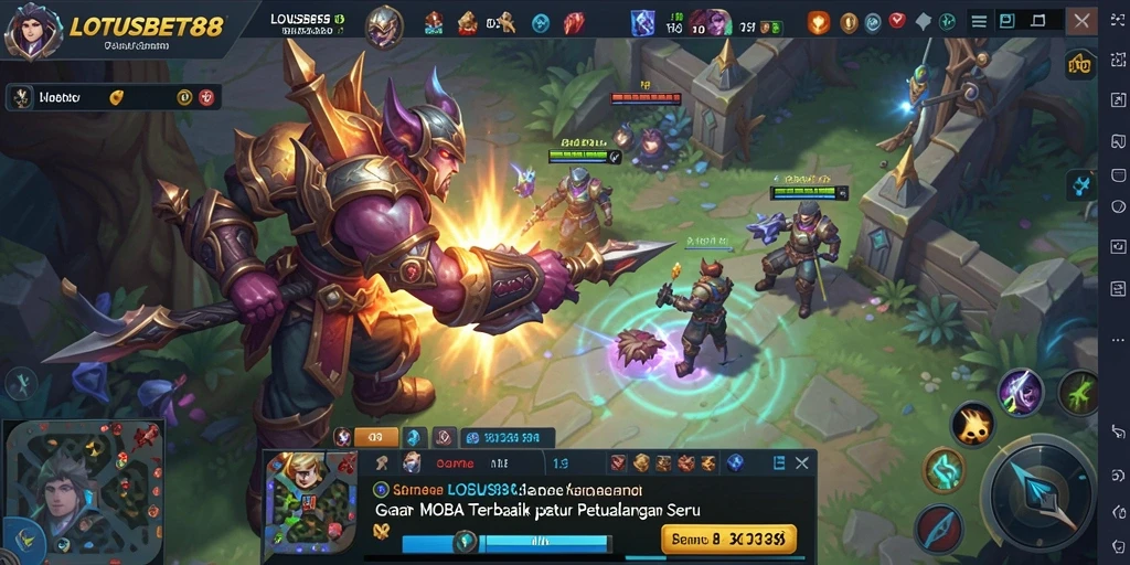 Tampilan gameplay seru di LOTUSBET88 saat pertandingan berlangsung.