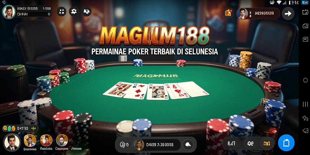 Tampilan dinamis gameplay Poker di MAGNUM188.
