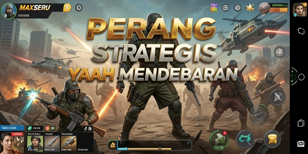 Gameplay seru dan mendebarkan di MAXSERU dengan pertempuran taktis.