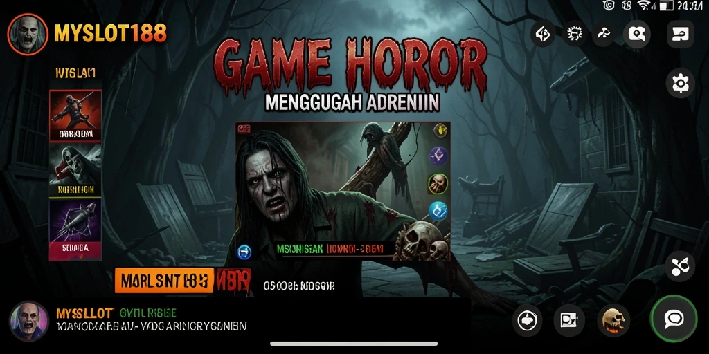Tampilan gameplay MYSLOT188 yang menegangkan dan menyeramkan.