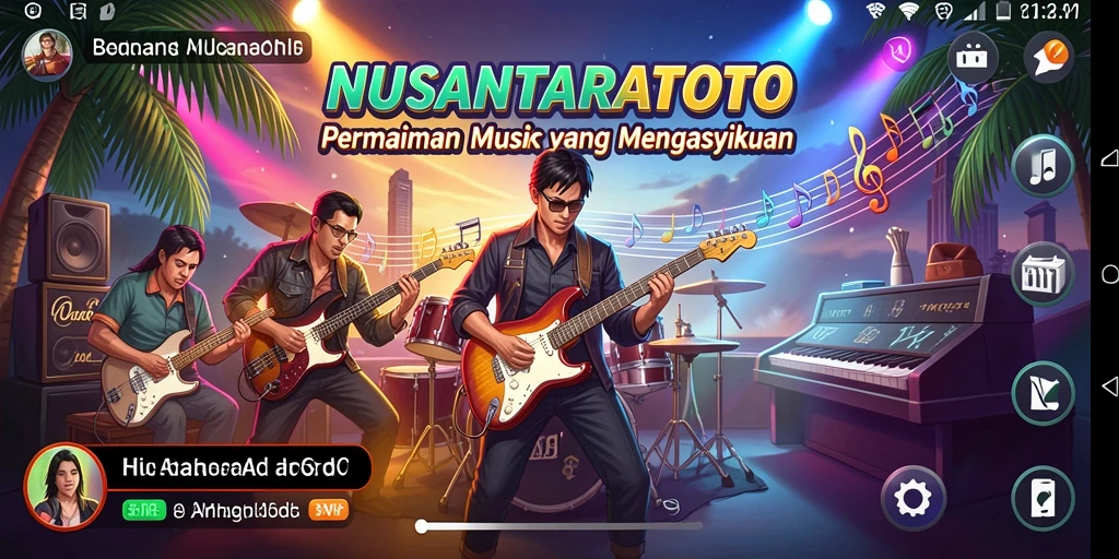 Tampilan antarmuka NUSANTARATOTO saat bermain musik yang seru.