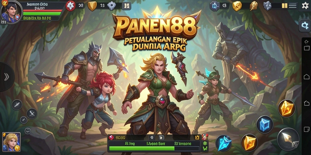 Screenshot gameplay seru dari PANEN88 menunjukkan pertempuran yang menegangkan.