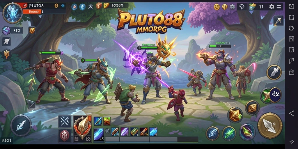 Tangkapan layar menunjukkan aksi seru dalam gameplay MMORPG.